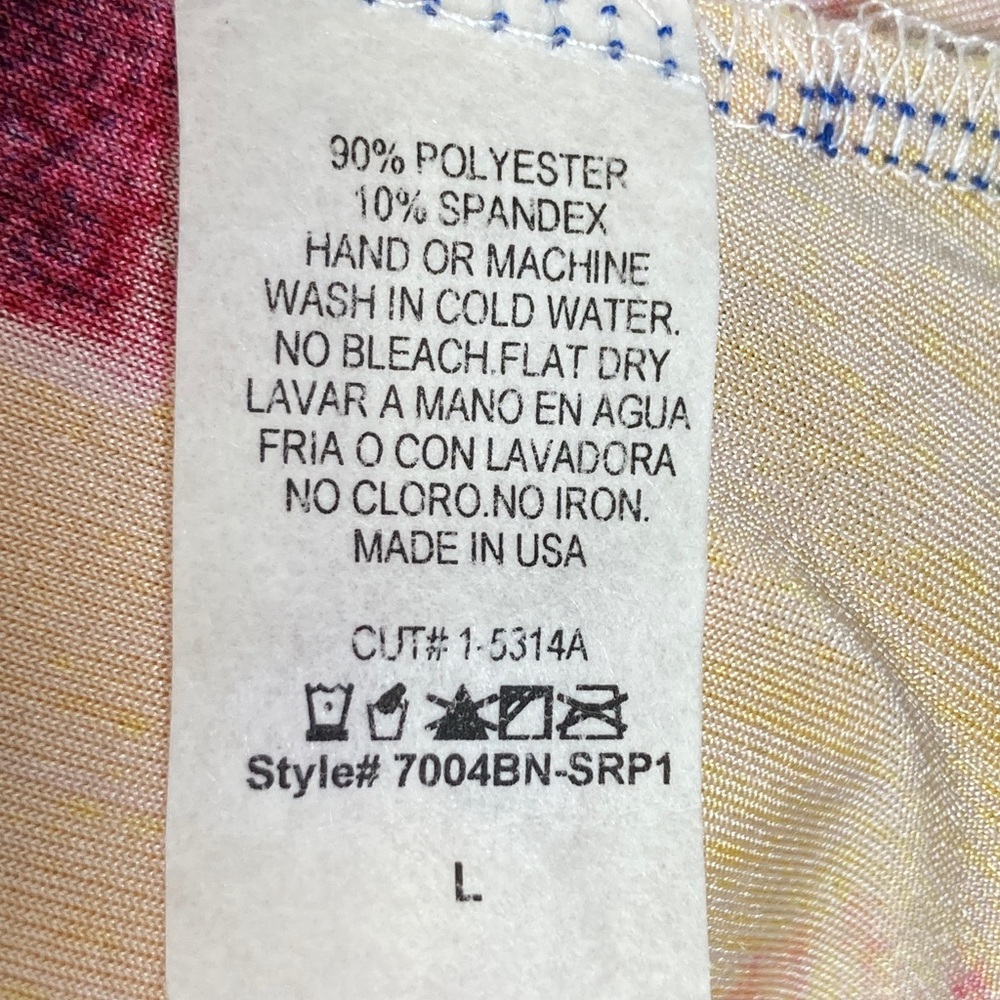 Jostar Short Sleeve Vibrant Multicolor Midi Swing A-line Dress Sz L Bold Bright - Picture 5 of 15